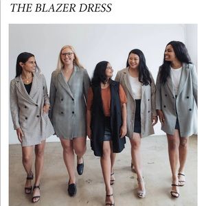 Vetta Capsule Double Breasted Blazer Dress Black Convertible  Vest Dress M